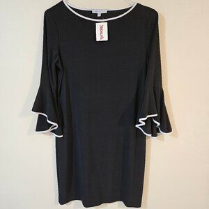 Annalee + Hope Bell Sleeve White Trim Dress - Size L